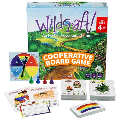 Wildcraft! Herbal Adventure Cooperative Board Game  Educational Board Game for Kids 4+ & Families  Learn 25 Herbs Through Play  Nature Inspired Learning Game w/Coloring Book & Plant Guide