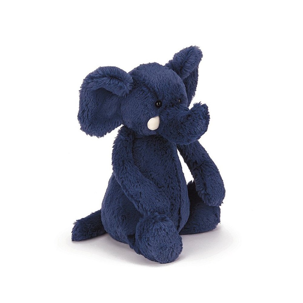 Jellycat Bashful Blue Elephant Stuffed Animal, Medium 12 inches - Elephant Plush Toy - Classic Children's Gift